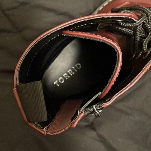 Torrid Burgundy Combat Boots - Picture 6 of 6